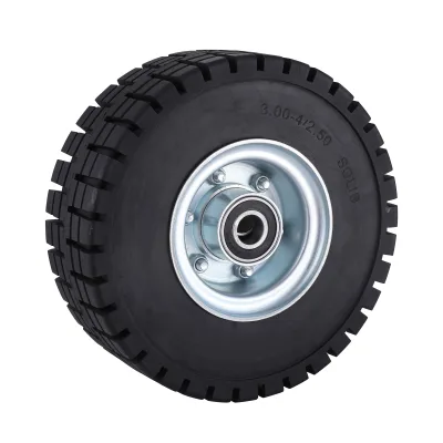EL Series Black Loaded Rubber Wheels Two Ball Bearing Wheels