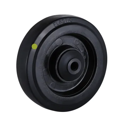 EP(EC) Series Black Electrically Conductive Elastic Rubber Wheels Single Ball Bearing Wheels