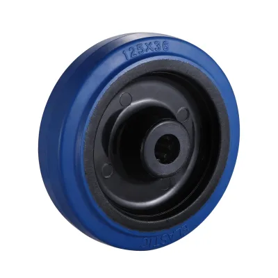 EP Series Blue Elastic Rubber Wheels Roller Bearing Wheels