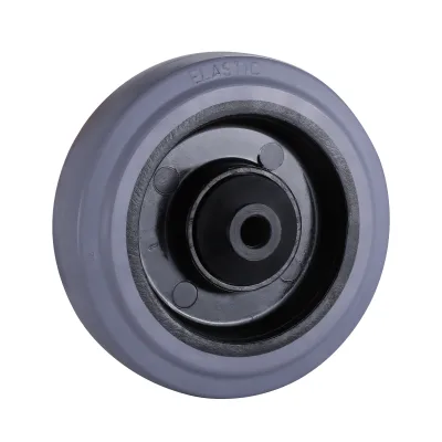 EP Series Grey Elastic Rubber Wheels Single Ball Bearing Wheels