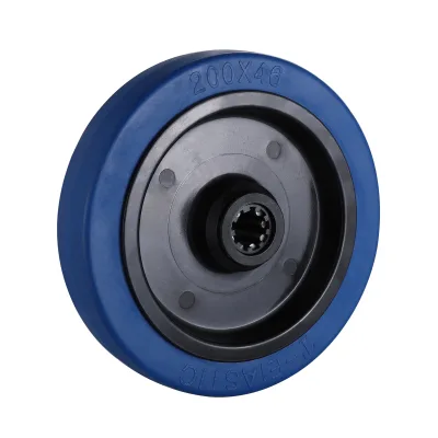 ET Series Blue Elastic Rubber Wheels Roller Bearing Wheels