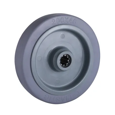 ET Series Grey Elastic Rubber Wheels Roller Bearing Wheels