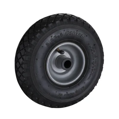 FS Series Black Pneumatic Rubber Wheels Roller Bearing Wheels