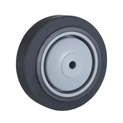 TE Series Grey Thermoplastic Rubber Wheels Single Ball Bearing Wheels