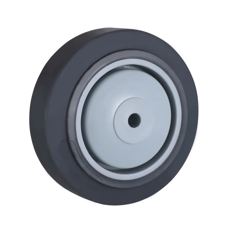 TE Series Grey Thermoplastic Rubber Wheels