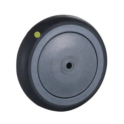 TP(EC) Series Grey Electrically Conductive Thermoplastic Rubber Wheels Single Ball Bearing Wheels