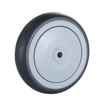 TP Series Grey Thermoplastic Rubber Wheels Single Ball Bearing Wheels