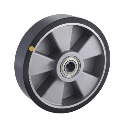 UA(AC) Series Grey Antistatic Polyurethane Wheels Two Ball Bearing Wheels