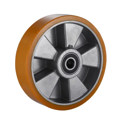 UA Series Yellow Polyurethane Wheels Two Ball Bearing Wheels