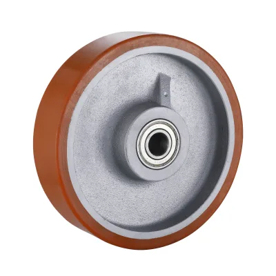 UI Series Yellow Polyurethane Wheels Two Ball Bearing Wheels