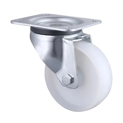 06 Series Industrial Castors with PA Series White Polyamide Wheel Swivel Castors