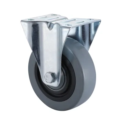 07 Series Industrial Castors with RA Series Grey Polyamide Sandwich Wheel Fixed Castors