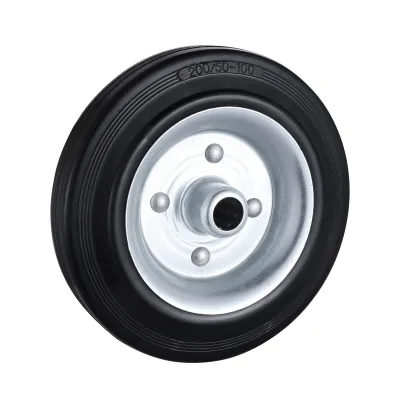 BM Series Black Solid Rubber Wheels Roller Bearing Wheels