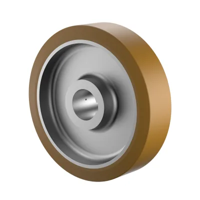 DE Series Yellow Polyurethane Drive Wheels Plain Bore Wheels