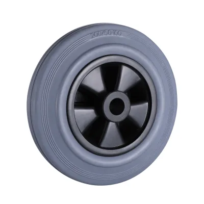GP Series Grey Solid Rubber Wheels Plain Bore Wheels