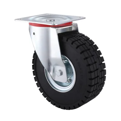 08 Series Industrial Castors with EL Series Black Loaded Elasitc Rubber Wheel