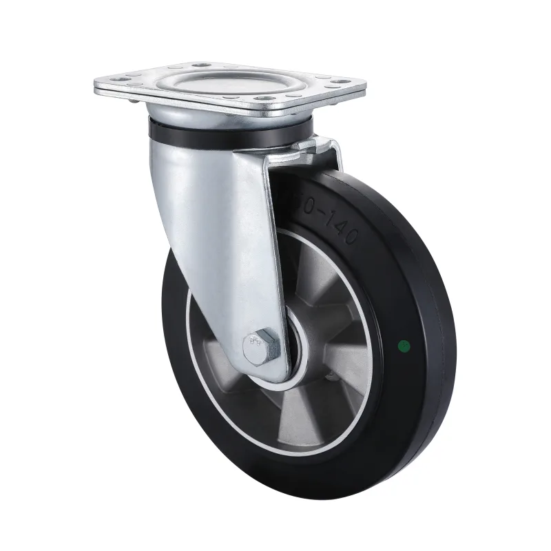 03 Series Heavy Duty Castors with EA Series Black Elastic Rubber Wheel