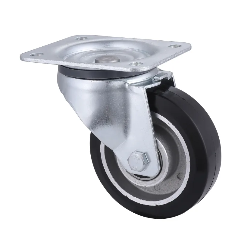 06 Series Industrial Castors with EA Series Black Elastic Rubber Wheel