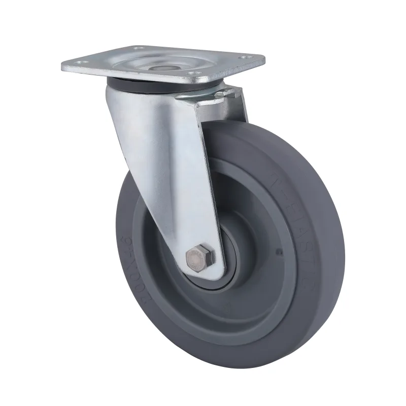 07 Series Industrial Castors with ET Series Grey Elastic Rubber Wheel1