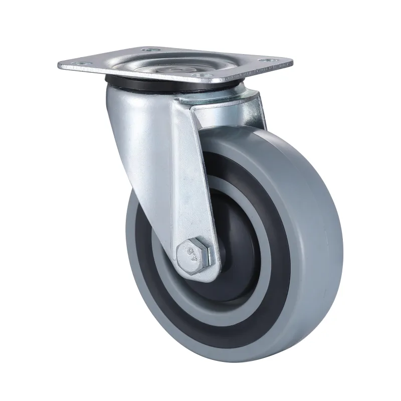 07 Series Industrial Castors with RE Series Grey Polypropylene Sandwich Wheel