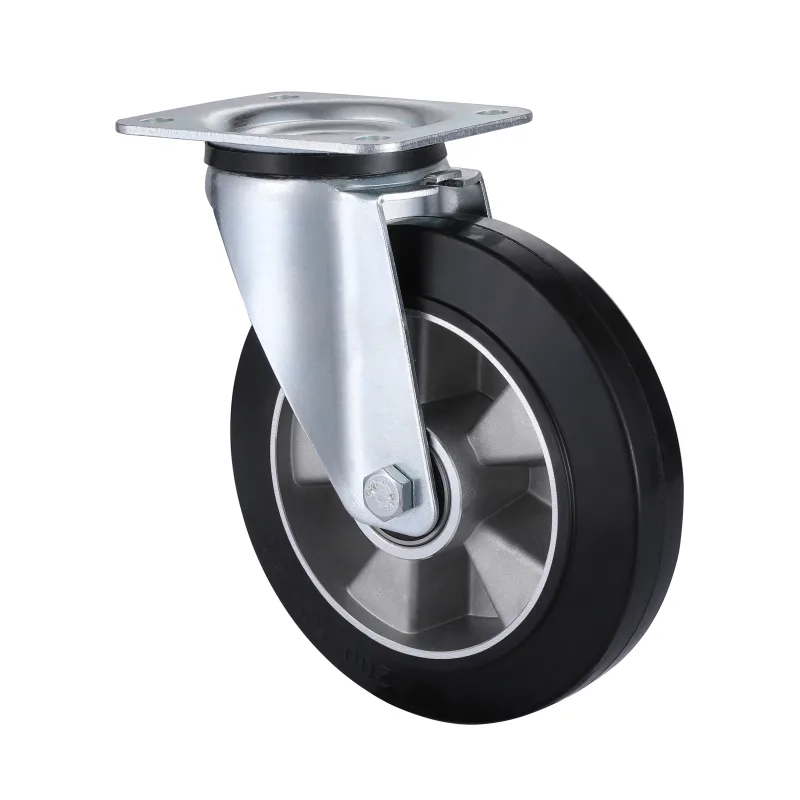 09 Series Industrial Castors with EA Series Black Elastic Rubber Wheel