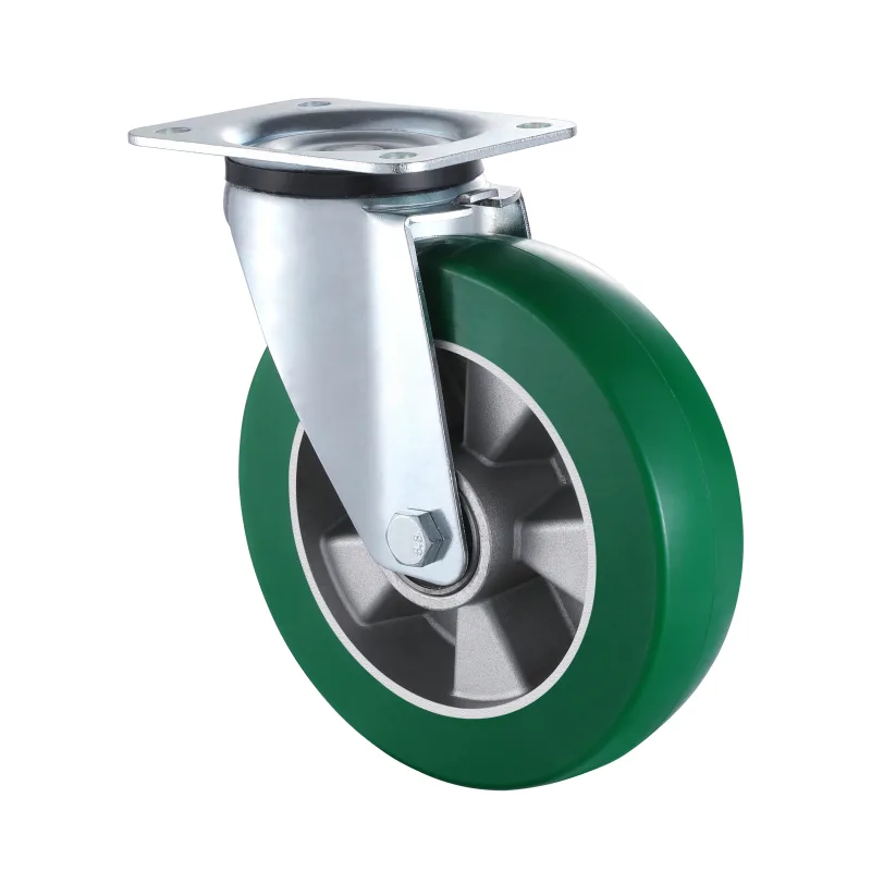 09 Series Industrial Castors with UH Series Green Elastic Polyurethane Wheel
