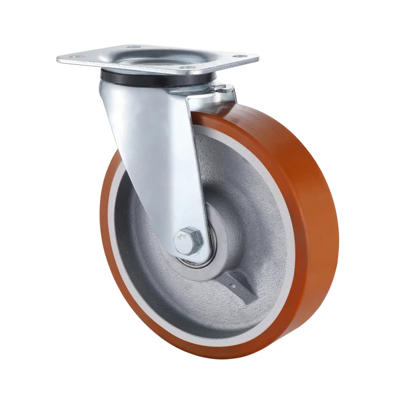 09 Series Industrial Castors with UI Series Yellow Polyurethane Wheel