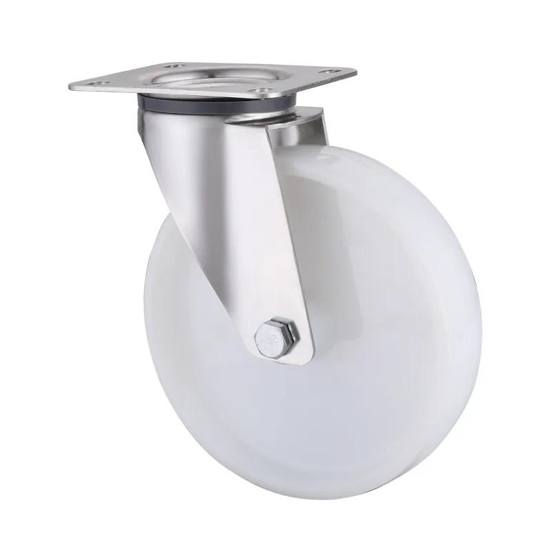 10 Series Stainless Steel Castors with PA Series White Polyamide Wheel