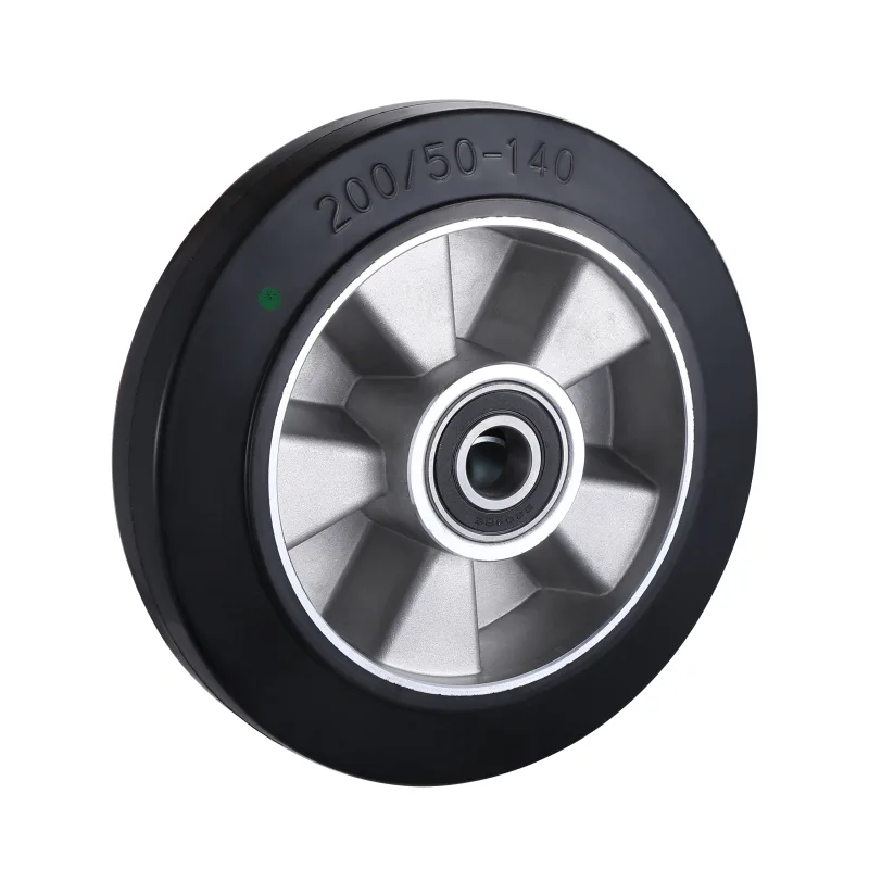 EA Series Black Elastic Rubber Wheels