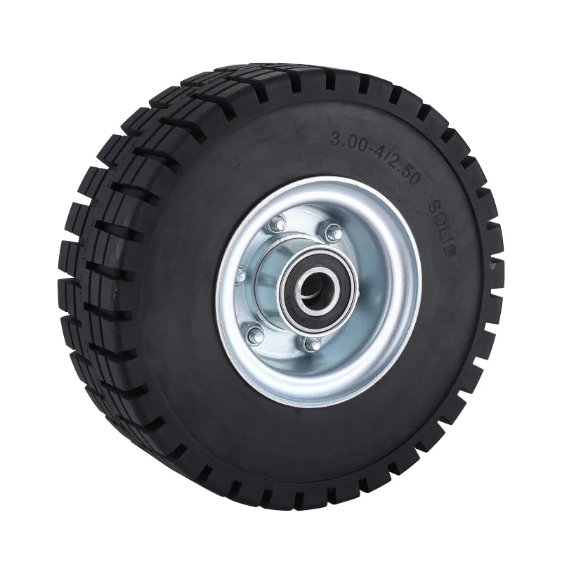 EL Series Black Loaded Rubber Wheels