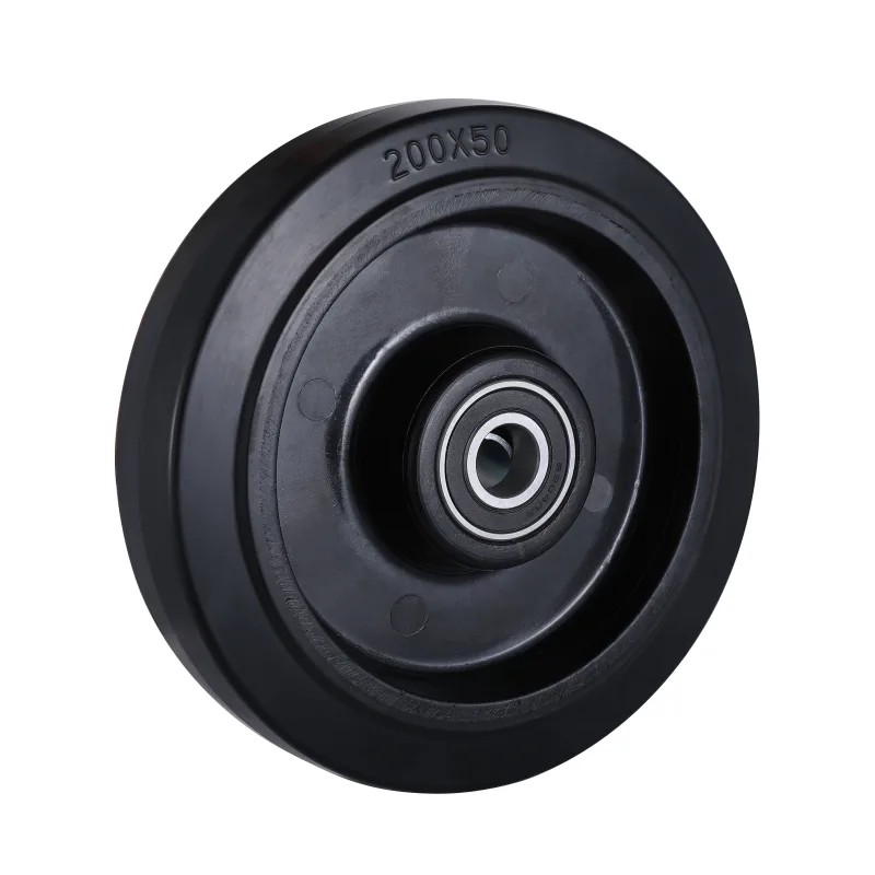 EP Series Black Elastic Rubber Wheels