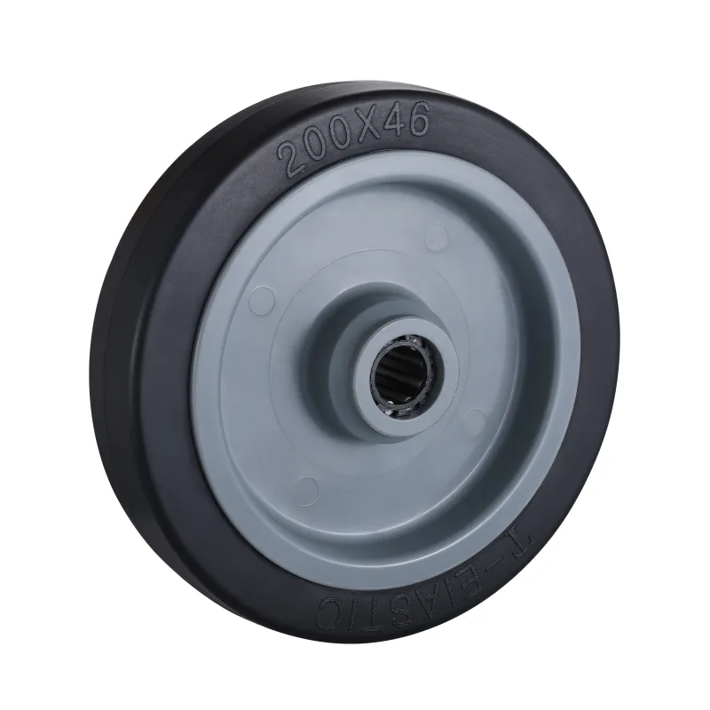 ET Series Black Elastic Rubber Wheels