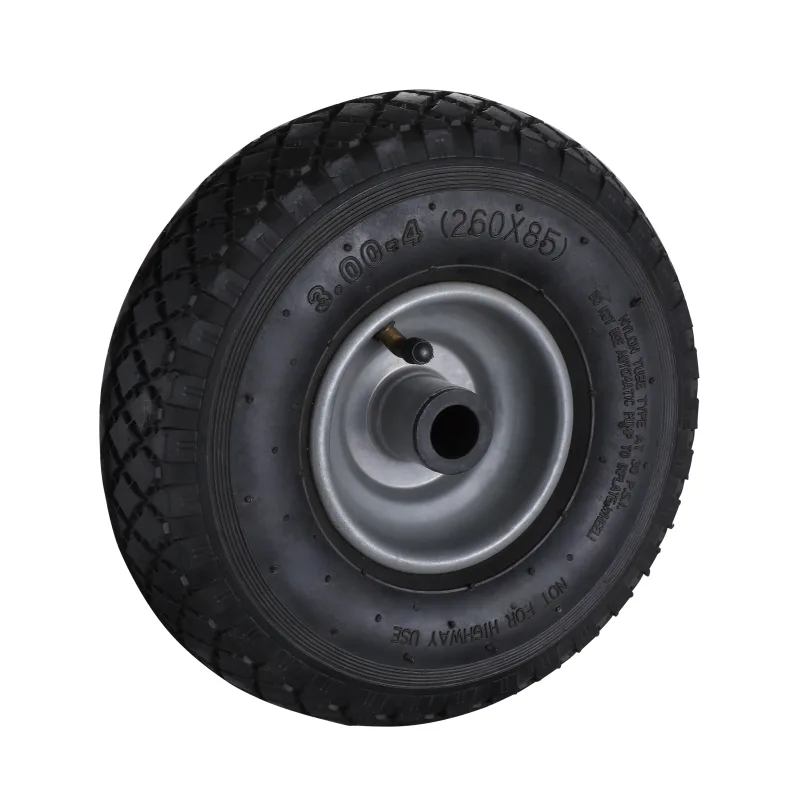 FS Series Black Pneumatic Rubber Wheels
