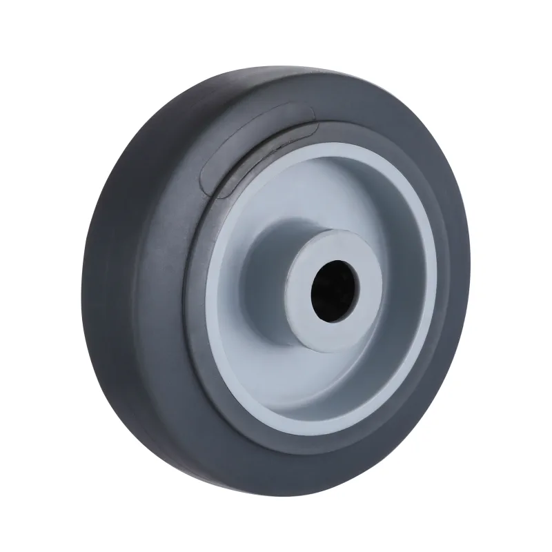 TE Series Grey Thermoplastic Rubber Wheels